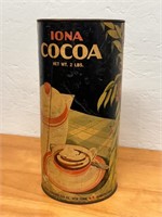 Full Iona Cocoa 2Lb Tin/Cardboard Canister