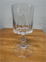 S/10 Cut Crystal Wedge Cut Wine Glasses