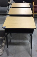 3 metal/wood desks