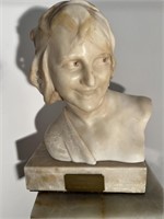 Giuseppe Bessi Hand Carved Alabaster Sculpture