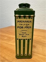 Vintage FULL Mennen Talcum For Men 5" Tin