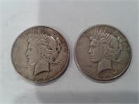 (2) 1926-S Silver Peace $'s