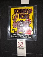 Donkey Kong 3 rub off cards three stickers 1982