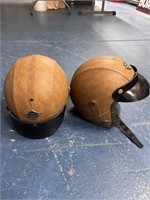 S/2 Leather Boss Motorcycle Helmets