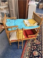 Vintage Doll House Wood Bunk Beds