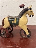 Vintage 8" Folk Art Horse on Wheels