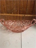 1930's Pink Depression Double Handed Bowl