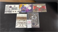 Lot of 5 Game Used Football Cards