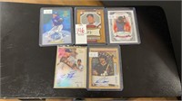 Lot of 5 Autographed Baseball Cards