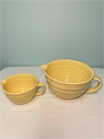 2 Ceramic Yellow Mixing Bowls
