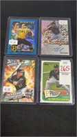 Lot of 4 Current Pittsburgh Pirates Cards Auto