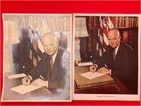 Pair Of 11x14” Dwight Eisenhower Photographs