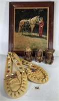 Cowgirl Photo Indian Figurines & Moccasins