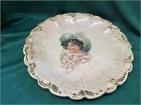Antique Victorian Cabinet Plate 9"
