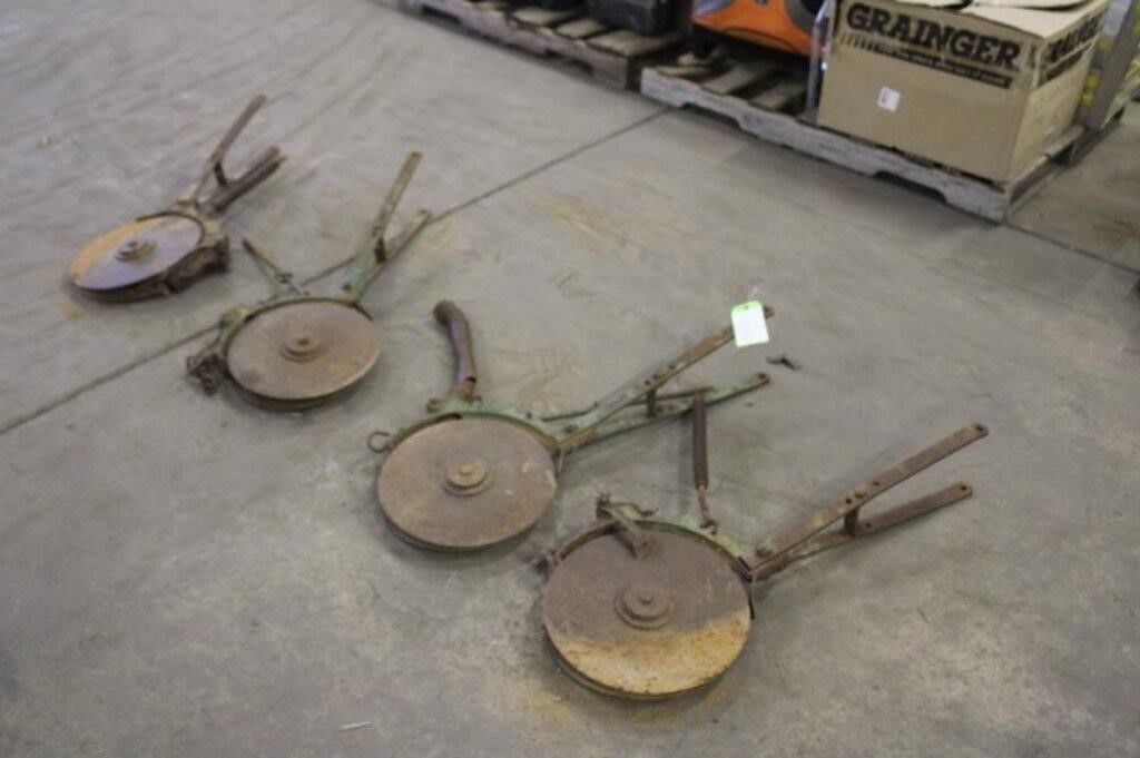 (4) Grain Drill Double Disc Seed Openers For JD