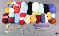 Knitting Supplies: Needles, Yarn +