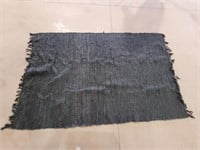 (2) 8' Leather Woven Area Rugs