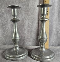 PEWTER CANDLESTICK HOLDERS