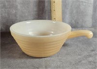 5 FIRE KING LUSTERWARE SOUP BOWLS WITH HANDLE