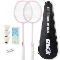 MBFISH Badminton Racket Set with 2 Carbon Fiber R