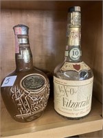 2 Bourbon/Whiskey Bottles- Fitzgerald and Royal Sa