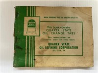 Vintage Quaker State Oil Change Sticker Book