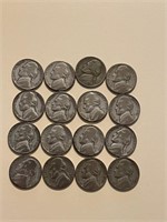 16 Silver War Nickels