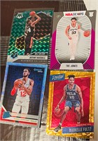 Lot of 4 NBA Rookie Basketball Cards