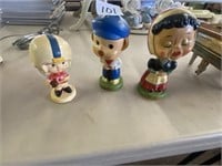 Vintage Bobbleheads (one has crack in face)