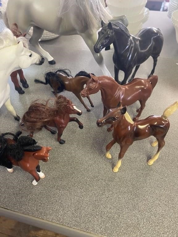Lot- 9 Horse Toys