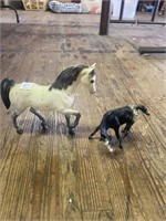 Two Breyer Horses (black one has broken ear)
