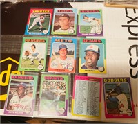 Lot of 10 1975 Mini Baseball Cards