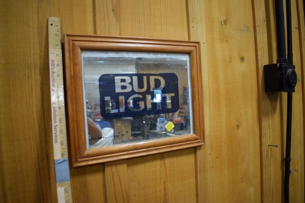 Small Framed Bud Light Mirror