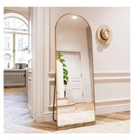 64"x21" Arched Full Length Mirror, Free Standing,