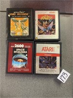 4 Atari Game Cartridges