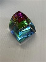Swarovoski colored crystal paperweight