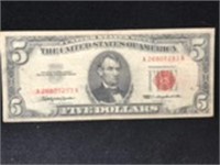 SERIES 1963 RED SEAL $5 NOTE