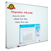 Lockways White Board Dry Erase Board 48 x 36 Inch