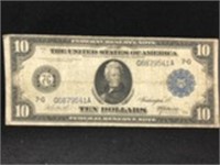 SERIES 1914 LARGE SIZE $10 FEDERAL RESERVE NOTE