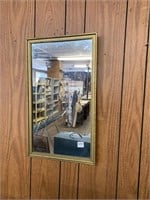 Wood Framed mirror 28"x 15"