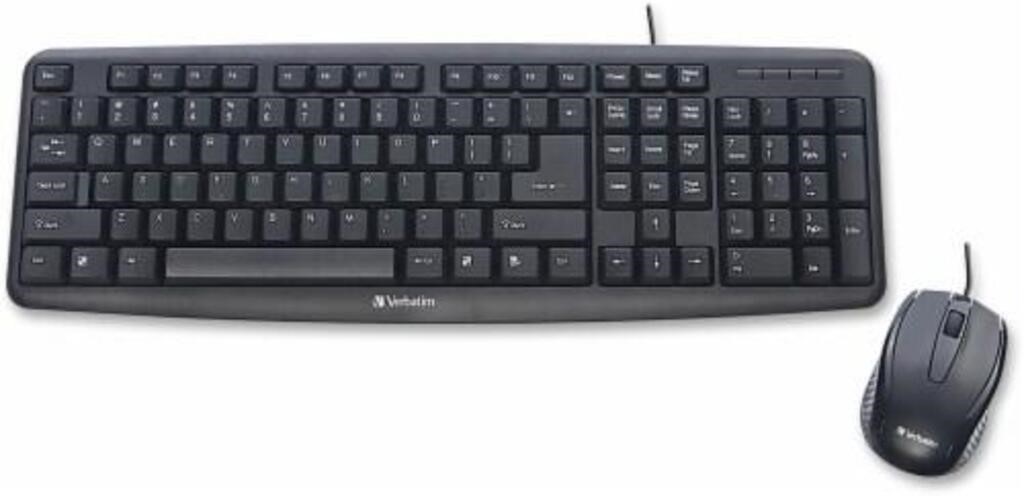 Verbatim Slim Line Corded USB Keyboard & Mouse