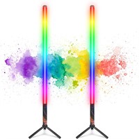 LUXCEO 2Pack RGB Tube Light Bar with Light Stand,