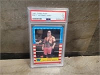 1987 Topps WWF Bret Hitman Hart Rookie PSA 5