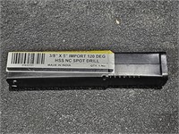 3/8" x 5" Import 120 DEG HSS NC spot drill