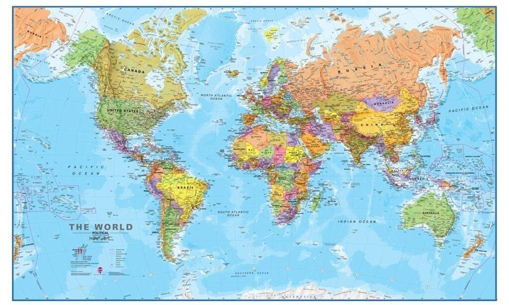 Maps International Giant World Map â€“ Mega-Map...