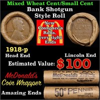 Lincoln Wheat Cent 1c Mixed Roll Orig Brandt McDon