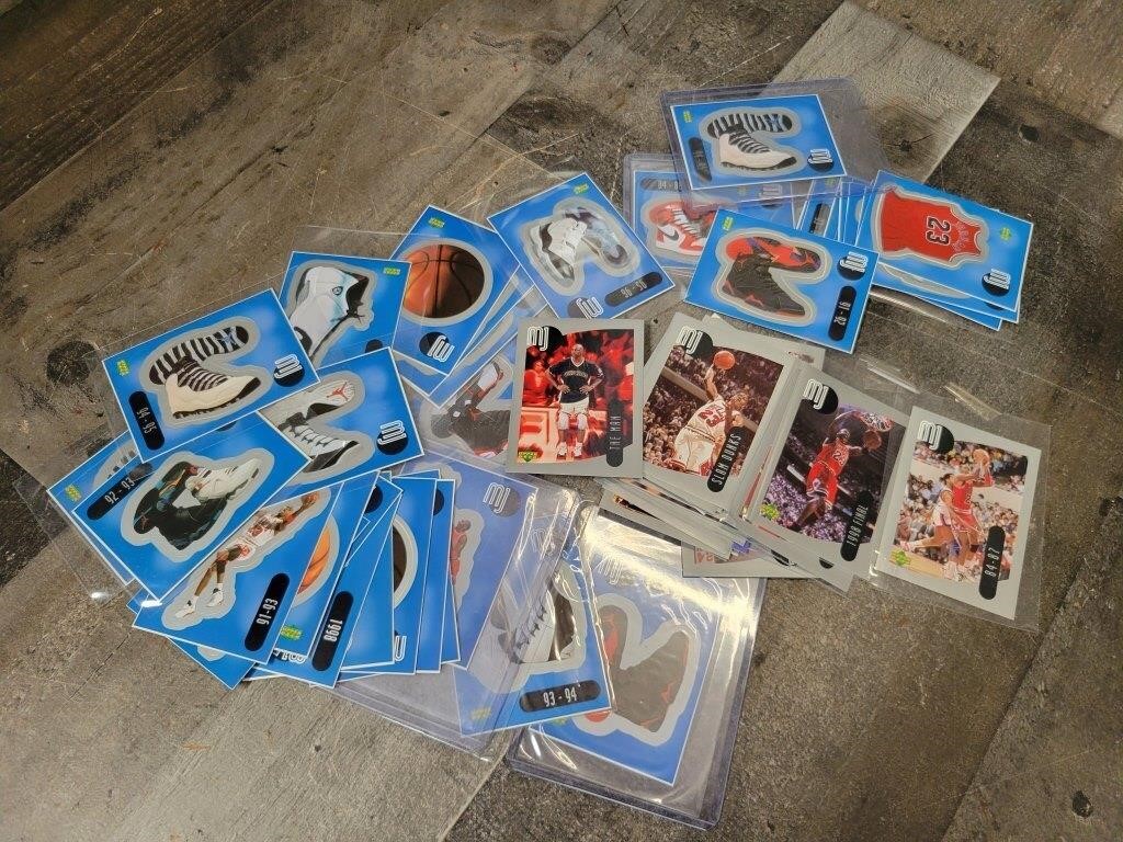 1998 Upper Deck Michael Jordan Sticker Card Lot