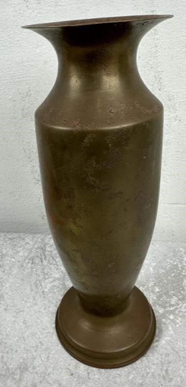 Large Heavy Brass Vase