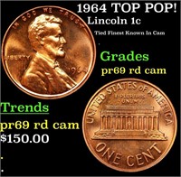 Proof 1964 Lincoln Cent TOP POP! 1c Graded pr69 rd