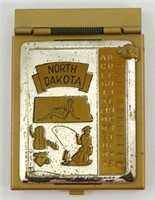 Vintage North Dakota Mini Metal Flip-Top Address,